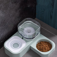 HKM-2054077 Dual Bowl Automatic Cat Drinking Fountain with HIPS and PP Materials, 16.3x32x16.3 Size