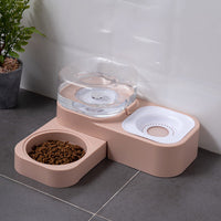 HKM-2054077 Dual Bowl Automatic Cat Drinking Fountain with HIPS and PP Materials, 16.3x32x16.3 Size