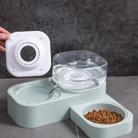 HKM-2054077 Dual Bowl Automatic Cat Drinking Fountain with HIPS and PP Materials, 16.3x32x16.3 Size