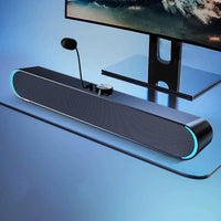 HKM-205459 Wireless Home Theatre Sound Bar with Mini LED Lighting and Bluetooth Connectivity
