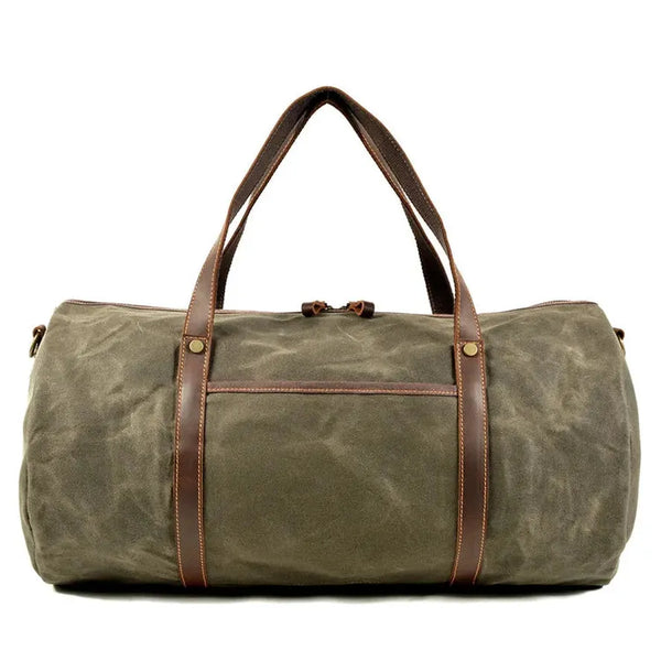HKM-205523 Retro Handheld Large Capacity Waterproof Travel Gym Bag - Duffle Style with Zip Closure, Multiple Colours Available