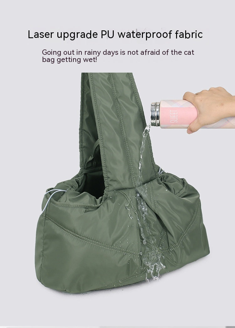 HKM-2056125 Large Capacity Solid Color Pet Carry Bag in Beige, Khaki, and Gray