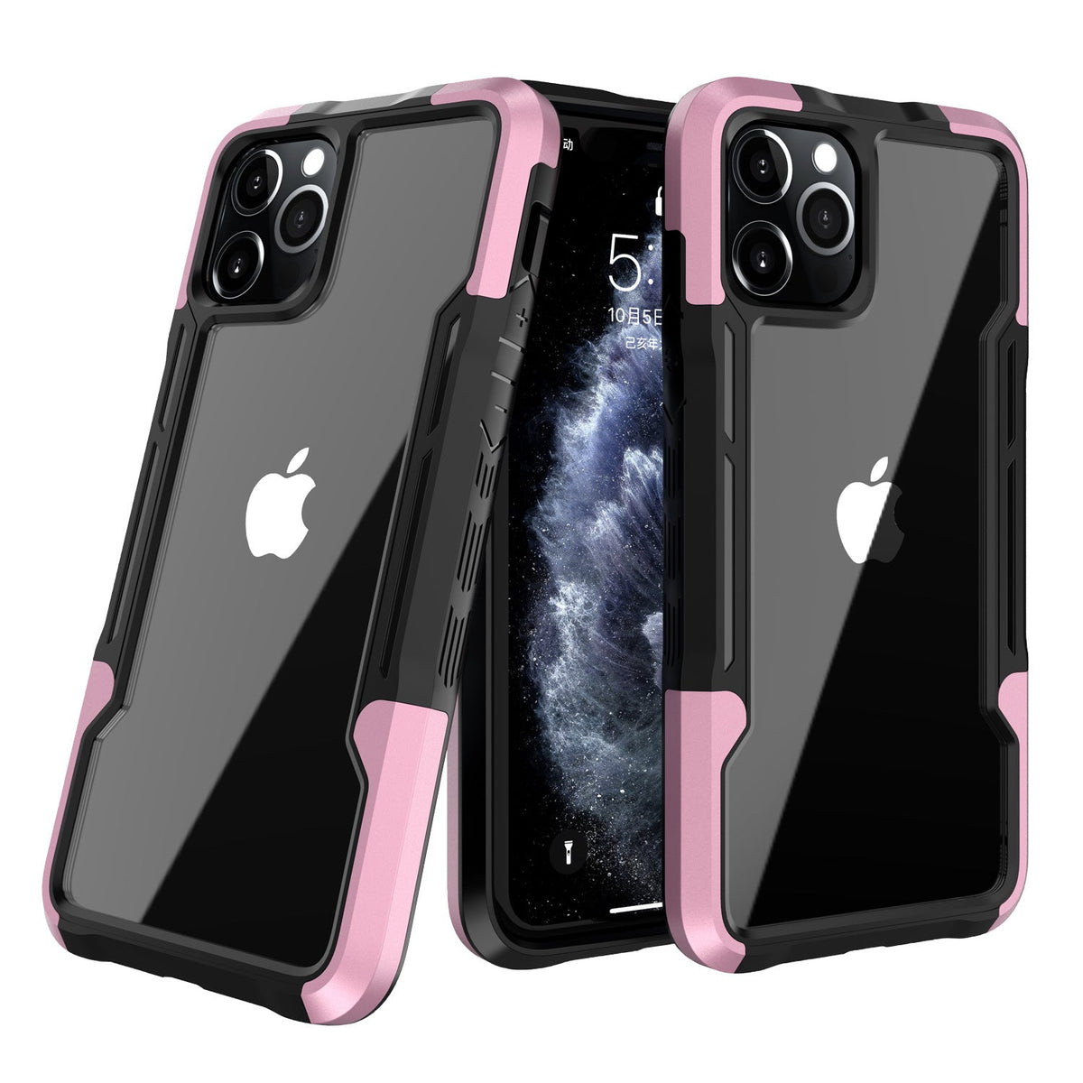 HKM-205715 All-in-One Solid Color Back Cover Case for iPhone 11, 12 Series & XS Models
