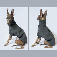 HKM-2058301 Warm Thickened Fleece Dog Clothes in Grey - Multiple Sizes Available