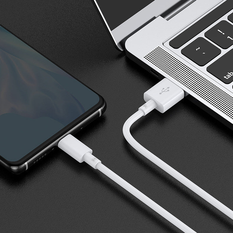 HKM-205843 5A Fast Charging USB Type-C Data Cable - 1m and 3m Lengths in Black and White