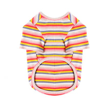 HKM-2059453 Summer Striped Cotton Vest for Dogs and Cats - Lightweight & Breathable Design