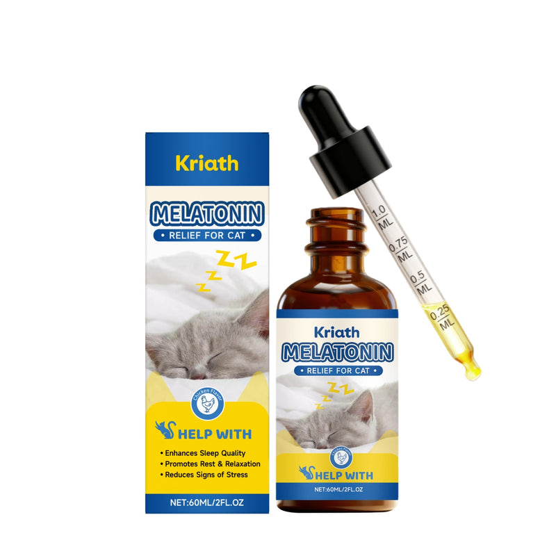 HKM-2059709 Melatonin Sleep Support Drops for Cats with Valeriana Root and L-Theanine