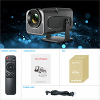HKM-205971 Mini 4K Smart Projector with 150-Inch Screen, 1280x720p Resolution, Android 11, for Home and Outdoor Use