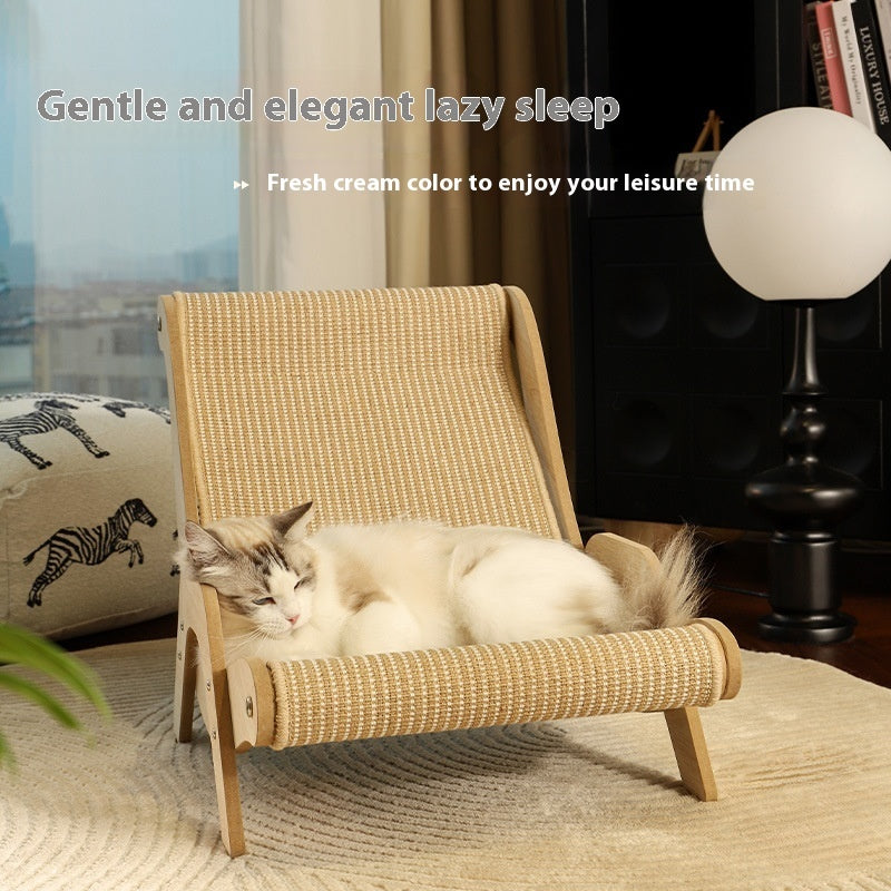 HKM-2059837 Sisal Cat Nest Area with Multi-Layer Board Cushion for Comfortable Relaxation