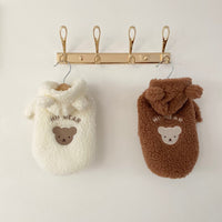 HKM-2060221 Soft Lamb Wool Plus Velvet Padded Pet Apparel - Casual Cotton Clothing in White and Brown, Sizes XS-XL