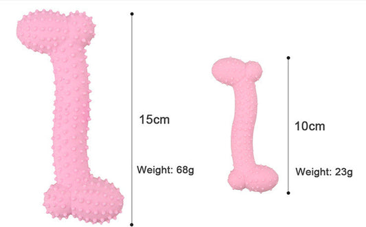 HKM-2060477 Dog TPR Teething Toy - Milk Flavor Prickly Bone Shape, Small & Large Options Available