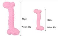 HKM-2060477 Dog TPR Teething Toy - Milk Flavor Prickly Bone Shape, Small & Large Options Available