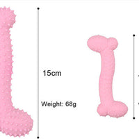 HKM-2060477 Dog TPR Teething Toy - Milk Flavor Prickly Bone Shape, Small & Large Options Available