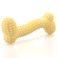 HKM-2060477 Dog TPR Teething Toy - Milk Flavor Prickly Bone Shape, Small & Large Options Available