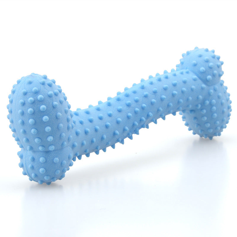 HKM-2060477 Dog TPR Teething Toy - Milk Flavor Prickly Bone Shape, Small & Large Options Available