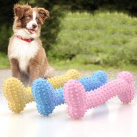 HKM-2060477 Dog TPR Teething Toy - Milk Flavor Prickly Bone Shape, Small & Large Options Available