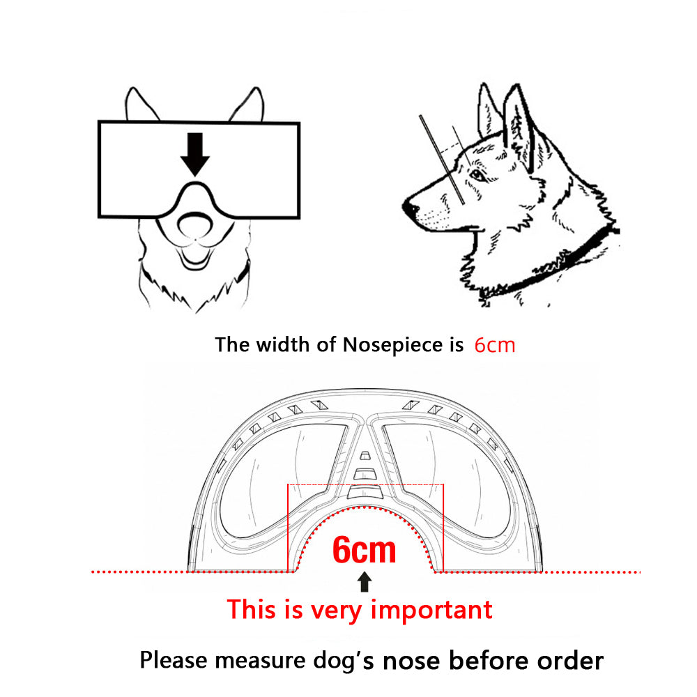 HKM-2061245 Comfortable Waterproof Pet Goggles for Large Dogs ¨C Soft Frame Dog Sunglasses for Eye Protection