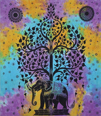 HKM-206163 Ethnic Printed Polyester Beach Tapestry Towel - Machine Washable, Rectangle Shape