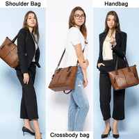 HKM-206163 Premium 13.3 Inch Women's Laptop Shoulder Bag - Chic Large Capacity Business Handbag for Office Use