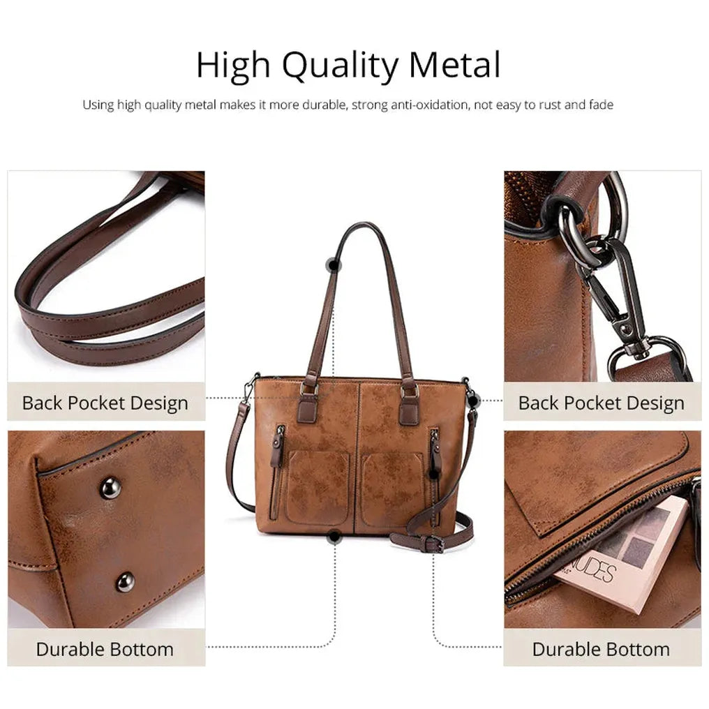 HKM-206163 Premium 13.3 Inch Women's Laptop Shoulder Bag - Chic Large Capacity Business Handbag for Office Use