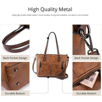 HKM-206163 Premium 13.3 Inch Women's Laptop Shoulder Bag - Chic Large Capacity Business Handbag for Office Use