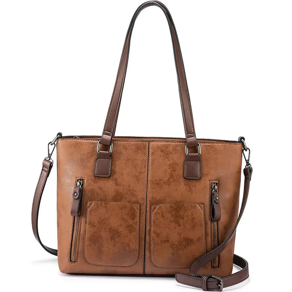 HKM-206163 Premium 13.3 Inch Women's Laptop Shoulder Bag - Chic Large Capacity Business Handbag for Office Use