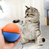 HKM-2062269 Interactive Cat Toy Ball for Intelligent Play and Dental Care - 84.5mm, Plastic, 120g