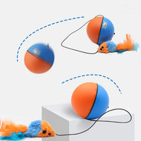 HKM-2062269 Interactive Cat Toy Ball for Intelligent Play and Dental Care - 84.5mm, Plastic, 120g