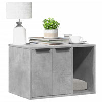 HKM-2062909 Cozy Wood Cat Litter Box with Hidden Design, Engineered Wood - 60x40x40 cm