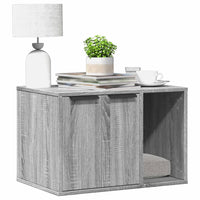 HKM-2062909 Cozy Wood Cat Litter Box with Hidden Design, Engineered Wood - 60x40x40 cm