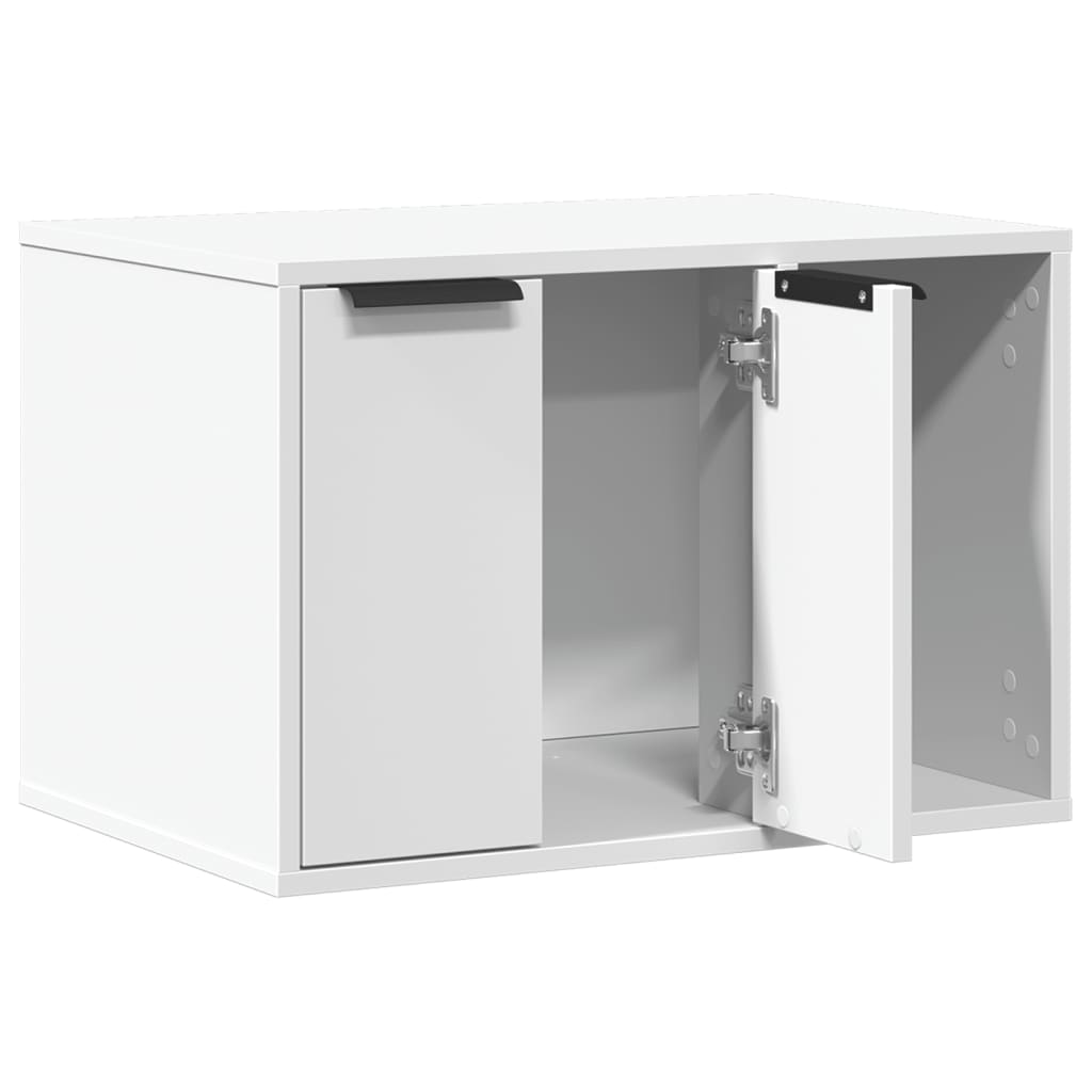 HKM-2062909 Cozy Wood Cat Litter Box with Hidden Design, Engineered Wood - 60x40x40 cm