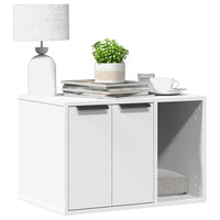 HKM-2062909 Cozy Wood Cat Litter Box with Hidden Design, Engineered Wood - 60x40x40 cm