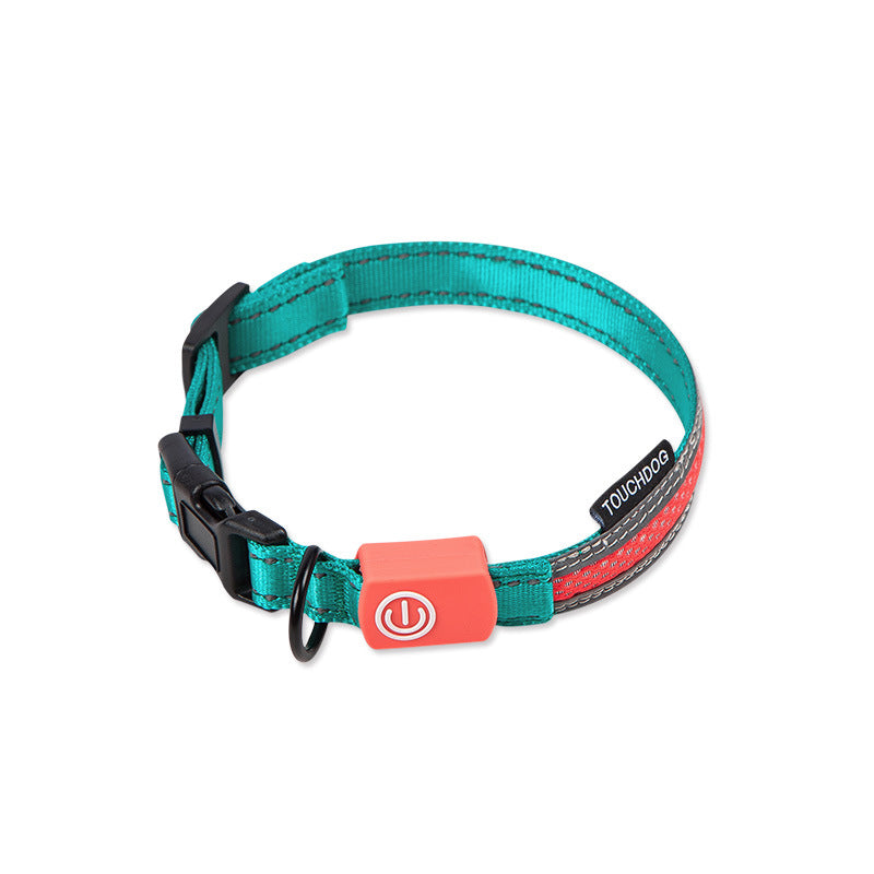 HKM-2063421 LED Nylon Dog Leash for Medium-Sized Pets - Vibrant Color Design