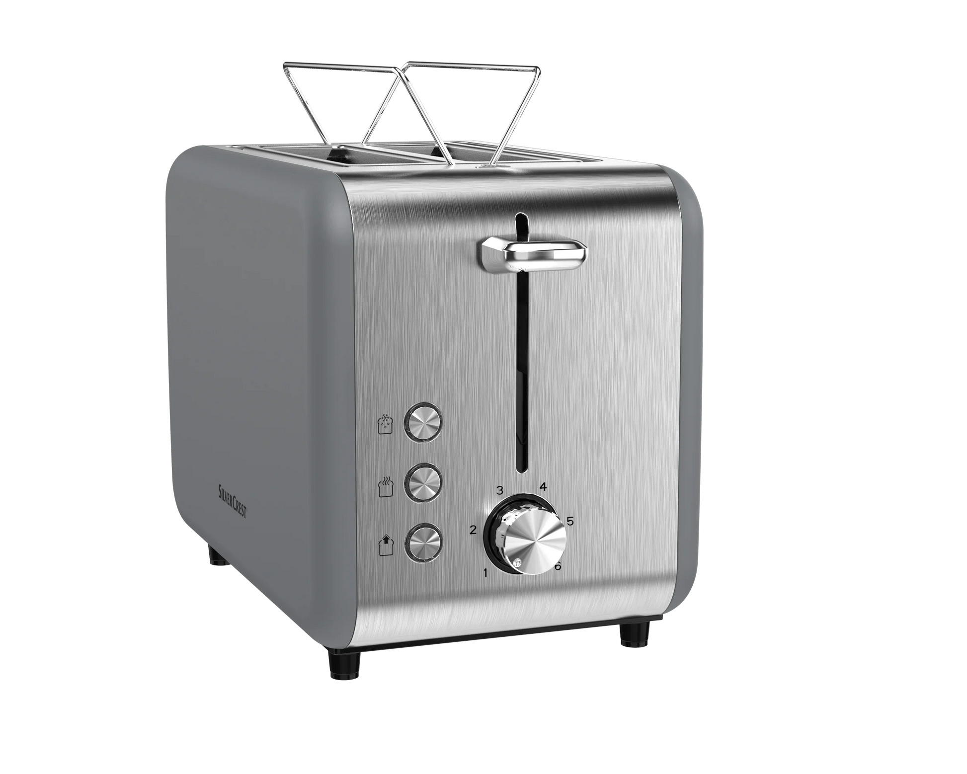 HKM-206355 Customisable Retro 2-Slice Toaster with Defrost, Reheat, and Cancel Functions