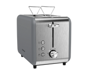 HKM-206355 Customisable Retro 2-Slice Toaster with Defrost, Reheat, and Cancel Functions