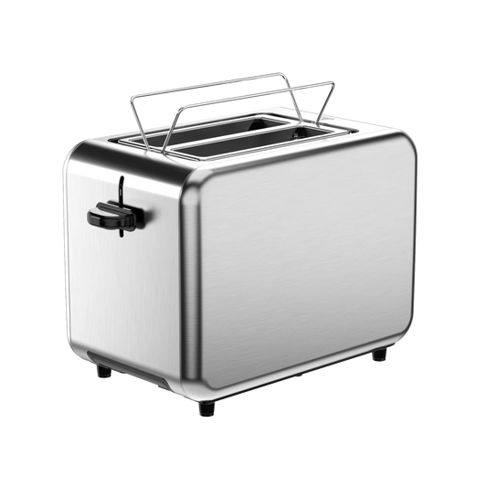 HKM-206355 Customisable Retro 2-Slice Toaster with Defrost, Reheat, and Cancel Functions