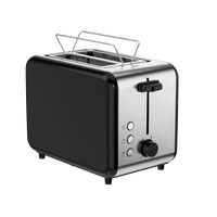 HKM-206355 Customisable Retro 2-Slice Toaster with Defrost, Reheat, and Cancel Functions