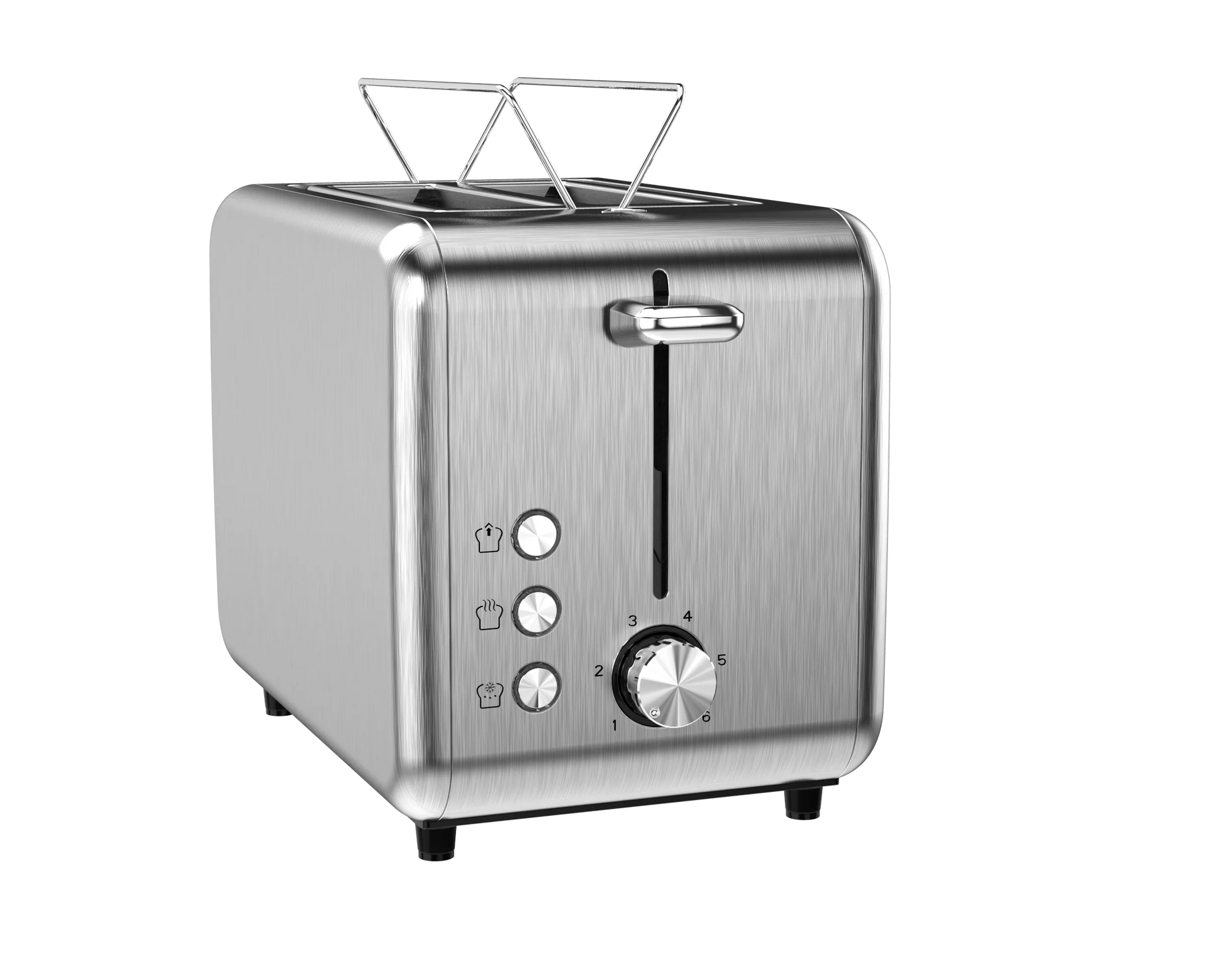 HKM-206355 Customisable Retro 2-Slice Toaster with Defrost, Reheat, and Cancel Functions