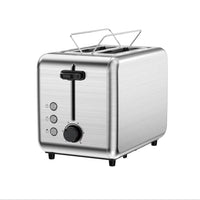 HKM-206355 Customisable Retro 2-Slice Toaster with Defrost, Reheat, and Cancel Functions