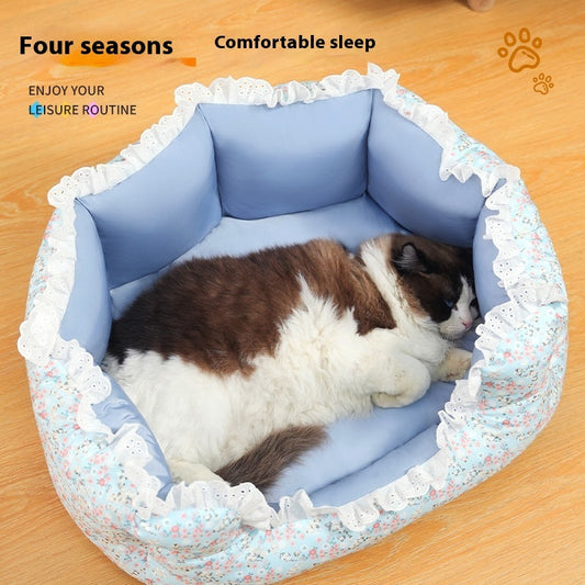 HKM-2063677 Lace Pet Cushion Mat for All Seasons in Multiple Colors and Sizes