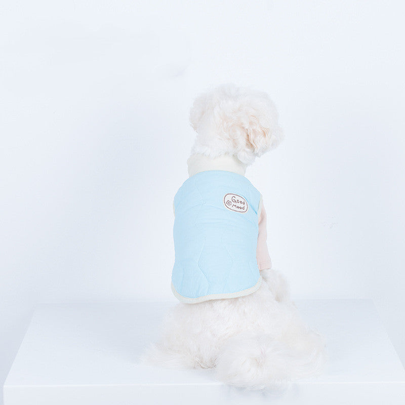 HKM-2064061 Pet Warm Water Wave Quilted Cotton Vest for Small to Large Pets