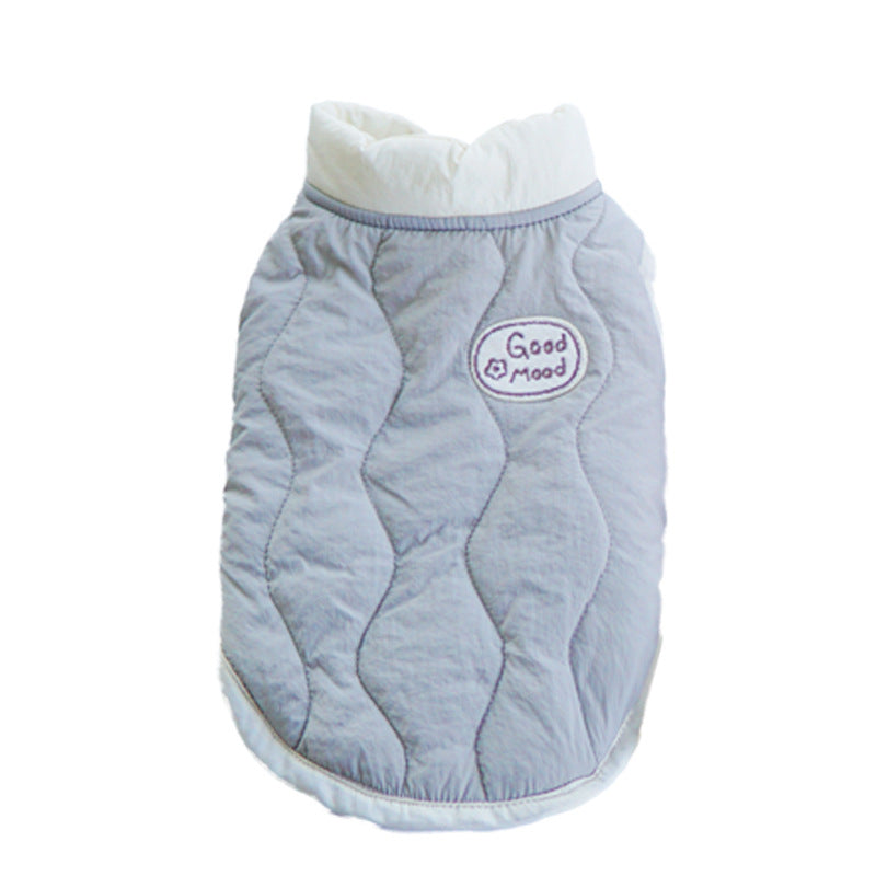 HKM-2064061 Pet Warm Water Wave Quilted Cotton Vest for Small to Large Pets