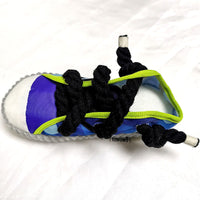 HKM-2064445 Pet Dog Toy Plush Shoe with Sound, Available in Black Rope-Yellow, Gray, and Purple, 7x8x18cm