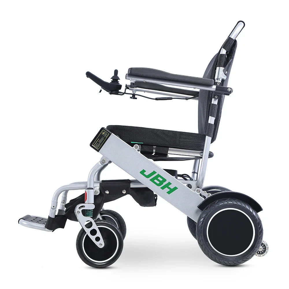 HKM-206483 Lightweight Folding Electric Wheelchair D06 with Dual Battery and 120kg Capacity