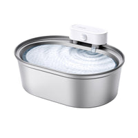 HKM-2065469 Automatic Stainless Steel Pet Water Dispenser for Dogs and Cats with Integrated Filter and Charging Cable