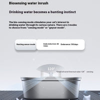 HKM-2065469 Automatic Stainless Steel Pet Water Dispenser for Dogs and Cats with Integrated Filter and Charging Cable