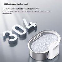 HKM-2065469 Automatic Stainless Steel Pet Water Dispenser for Dogs and Cats with Integrated Filter and Charging Cable