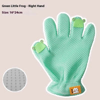 HKM-2067261 Double-sided Silicone Pet Bath Gloves with Cute Designs for Grooming and Shedding Control