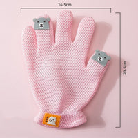 HKM-2067261 Double-sided Silicone Pet Bath Gloves with Cute Designs for Grooming and Shedding Control