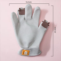 HKM-2067261 Double-sided Silicone Pet Bath Gloves with Cute Designs for Grooming and Shedding Control